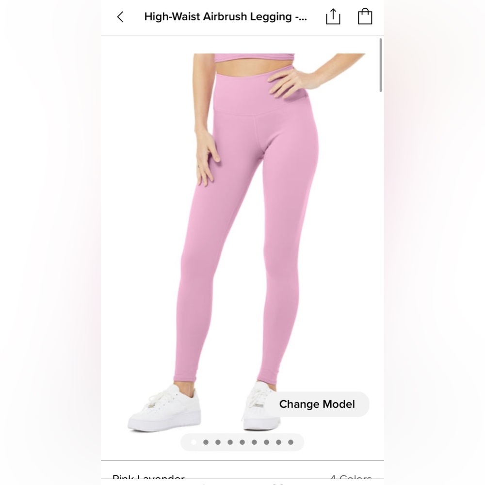 High-Waist Airbrush Legging - Pink Lavender